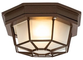 Plafonieră rustică maro ruginiu 21,3 cm IP44 - Bri