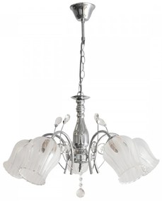 Lustra Florala, Helam, 60 x 60 cm, 5 x E27, 60W, crom