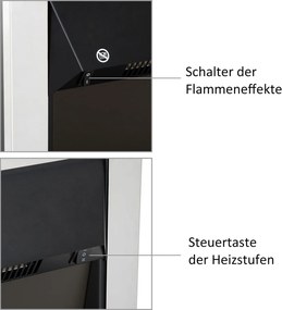 Semineu electric 1000-2000 W Argintiu