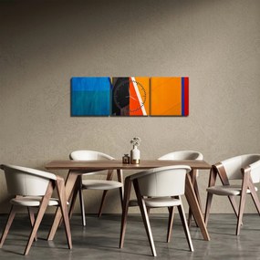 Tablou - Geometrie (cu ceas) (90x30 cm)