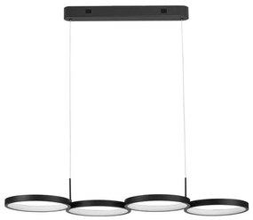 Lustra LED suspendata design modern MAGNUS R4 neagra