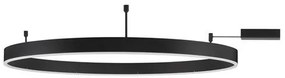 Lustra/Plafoniera LED dimabila design circular MOTIF Black 100cm