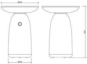 Globo 36625S - Lampă solară LED tactilă reglabilă LED/10W/3,7V IP54 negru