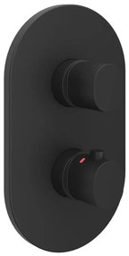 Ravak X070467 - Baterie termostatică pentru duș, montaj încastrat, finisaj CHROME negru