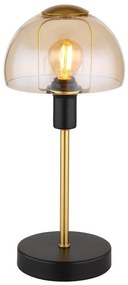Veioza, lampa de masa KOKKINI negru, chihlimbar