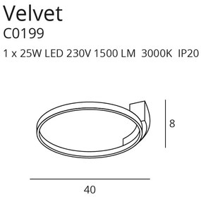 Plafoniera neagra Velvet- C0199