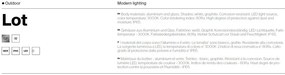 Aplica LED ambientala pentru exterior IP65 Lot alb