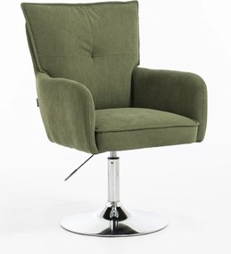 HR250N Scaun Zsályazöld Prémium Kordbársony Bază Cromata