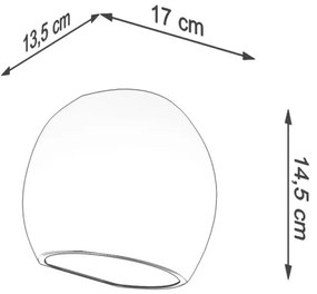 Aplică GLOBE 1xE27/60W/230V albă Sollux SL.1026