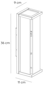 Aplică de exterior Lucide 27885/02/30 CLAIRE 2xE27/15W/230V IP54