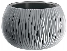 Ghiveci decorativ de flori, rotund, gri, 29x19.5 cm, Sandy Bowl