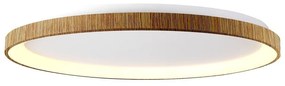 Plafoniera LED cu telecomanda design circular NISEKO II Wood 90cm