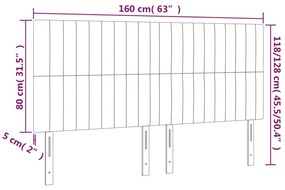 Tablie de pat cu LED, verde inchis, 160x5x118 128 cm, catifea 1, Verde inchis, 160 x 5 x 118 128 cm