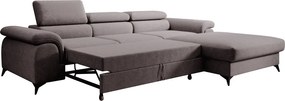 Set canapea extensibilă, maro, dreapta, HORTY ROH