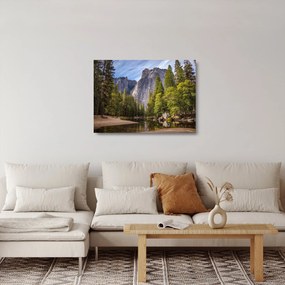 Tablou pe sticlă - Sub Piatra Yosemite (70x50 cm)