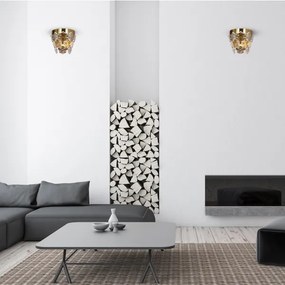 Aplică de cristal GRACE 2xE14/40W/230V aurie
