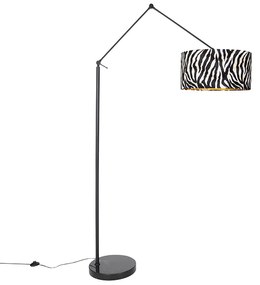 Lampa moderna abajur negru design zebra 50 cm - Editor