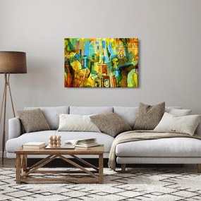 Tablou - Arhitectură, abstractizare cubistă (90x60 cm)