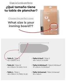 Husă pentru masă de călcat 140x55 cm Universal – Rolser