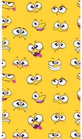 Set de plaja SMILE – prosop 100×180 cm si poncho 80×145 cm, galben