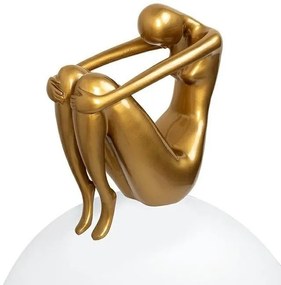 Lampa de podea decorativa cu design original Woman 35 auriu