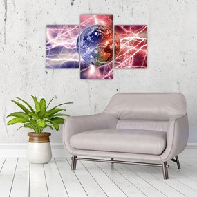 Tablou - Globul pământen în curenți (90x60 cm)