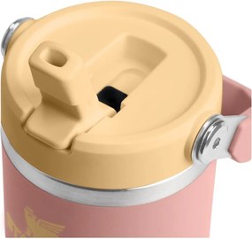 Termos piersică din oțel inoxidabil 410 ml IceFlow™ Flip Straw 2.0 Tumbler Peach Rose – Stanley
