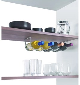 Suport pentru 4 sticle de vin pentru perete din metal My-Bottle – Metaltex