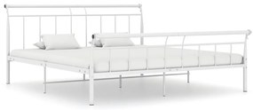 vidaXL Cadru de pat, alb, 180x200 cm, metal