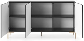 Comodă Lamellito L1  (negru + auriu). 1098828