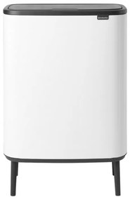 Coș de gunoi Brabantia Bo Touch Hi 2x30L, Alb 1001263