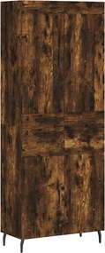 vidaXL Dulap înalt, stejar fumuriu, 69,5x34x180, lemn compozit