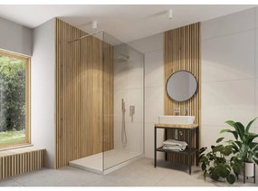 Set paravan dus walk-in 90x200 cm sticla securizata crom Deante cu bara, para dus si furtun, Grohe New Tempesta 110 si baterie dus Cersanit Suaro