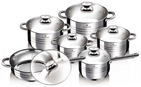 Set oale si tigai inox cu capace (12 piese) Blaumann BL 1031