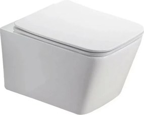 Set vas WC suspendat Fluminia Paris cu capac QuickRelease si softclose alb