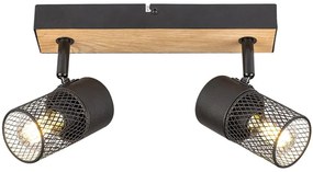 Aplica de perete / tavan design industrial Metta negru