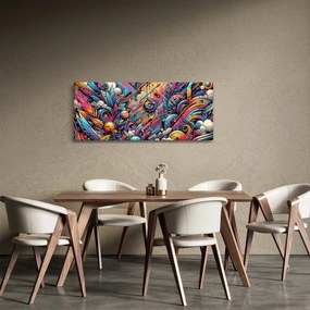 Tablou - Graffiti multicolor (120x50 cm)