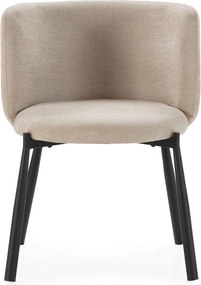 Set de scaune de sufragerie bej 2 buc. tapițat Ginny – MOME