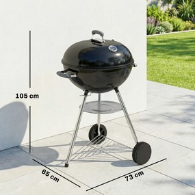 Outsunny Grătar rotund tip kettle | Aosom Romania