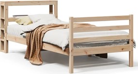vidaXL Cadru pat fără saltea, 90x190 cm, lemn masiv de pin