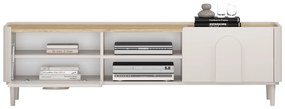 Comodă TV Amilio 170 cm cu sertar - cashmere / stejar uleiat / mânere cashmere