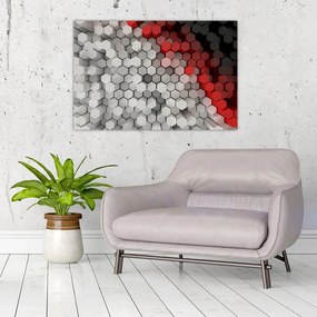 Tablou - 3D hexagoane (90x60 cm)