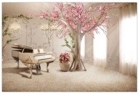Tablou - Interior de vis cu pian (90x60 cm)