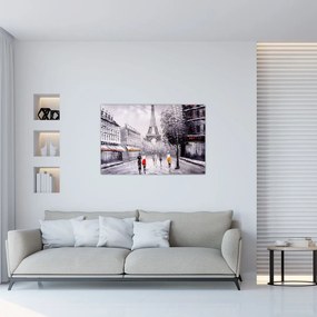 Tablou - Pictură în ulei, Paris (90x60 cm)