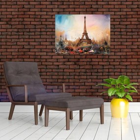 Tablou - Pictură a Turnului Eiffel (70x50 cm)