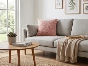 Husa de perna dubla fata DUO SENSE DAISELLE 45x45 cm microplus/flanel, roz