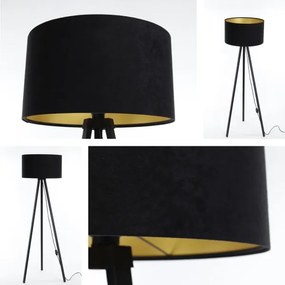 Lampă de podea STANDART 1xE27/60W/230V negru/wenge