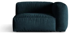 Modul pentru canapea modulară albastru închis cu tapițerie din catifea (cu colț pe partea dreaptă) Martina – Micadoni