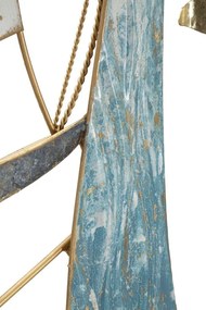 Decoratiune de perete aurie / alba din metal, 51,4 x 4 x 87 cm, Vela Mauro Ferreti