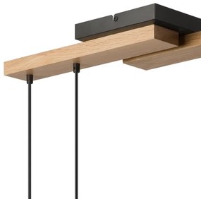 Lustră pe cablu CORTINA 4xE27/15W/230V negru/stejar